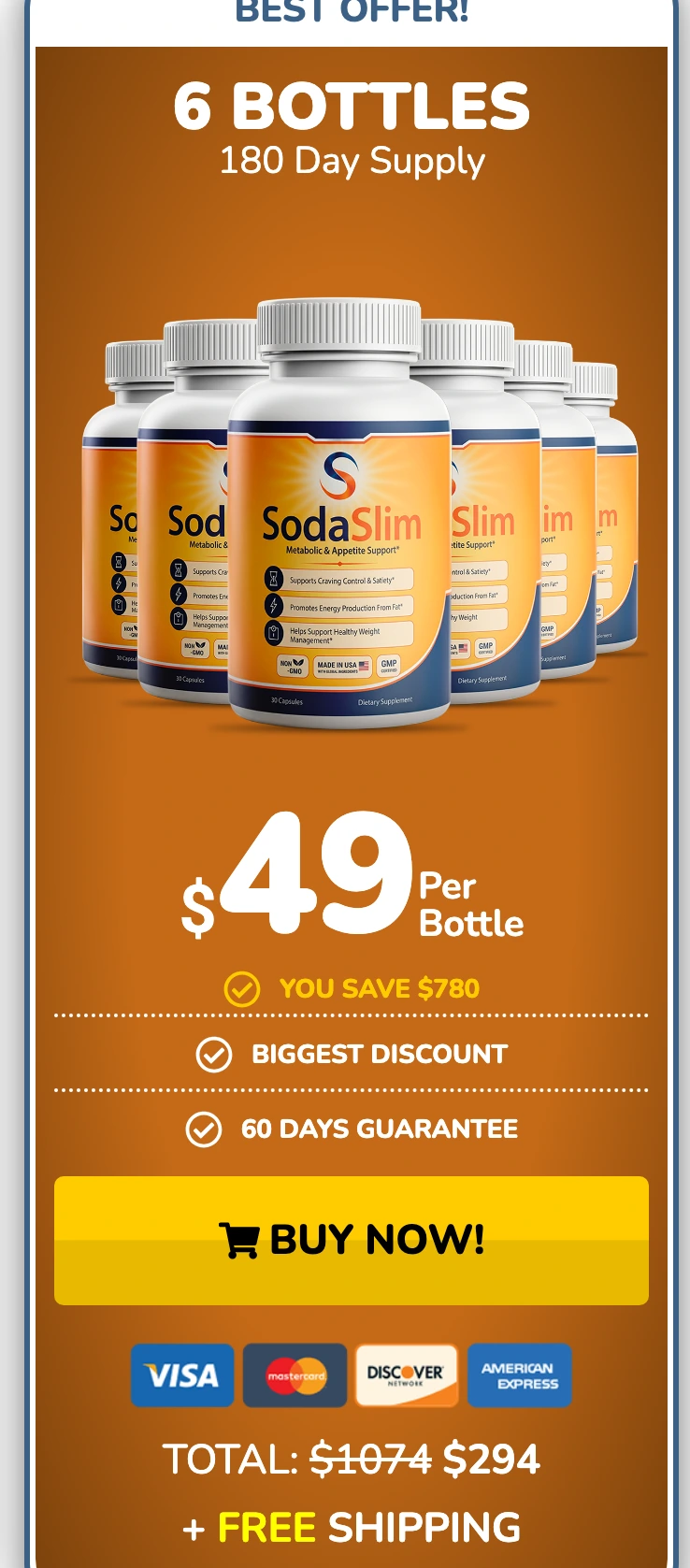 Soda Slim 6 bottles